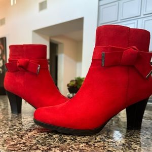 Red Suede Women’s Booties